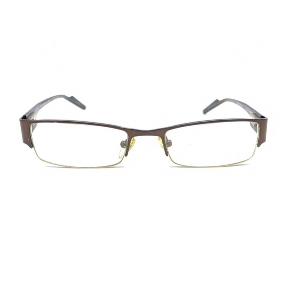 Gucci 3070 Dark Brown Metal Half Rim Eyeglasses Frames 51-17 138 Italy Designer - Picture 6 of 12